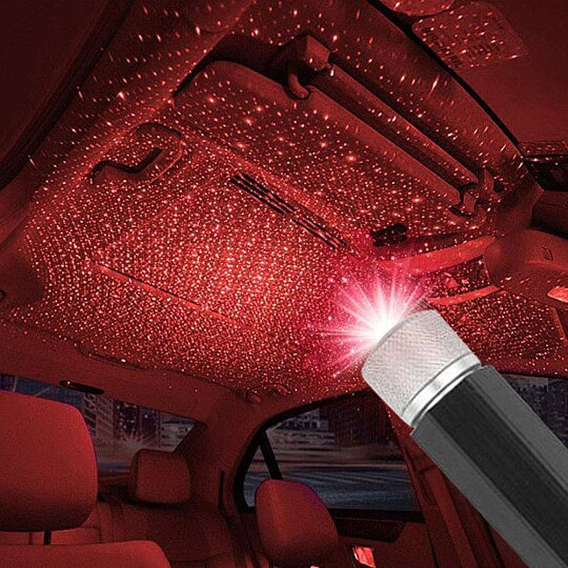 Romantisk USB-stjärnelampa för bilen och hemmet