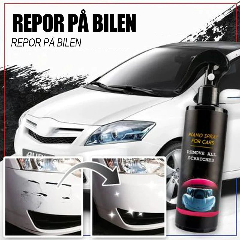 Spray för att reparera repor på bilar
