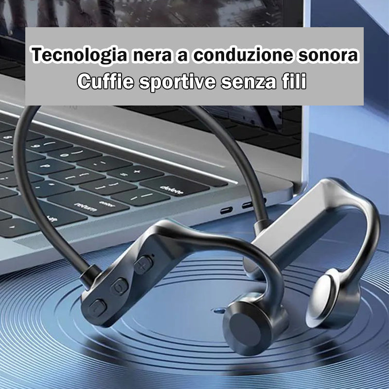 Cuffie a conduzione ossea senza fili Bluetooth per la corsa sportiva