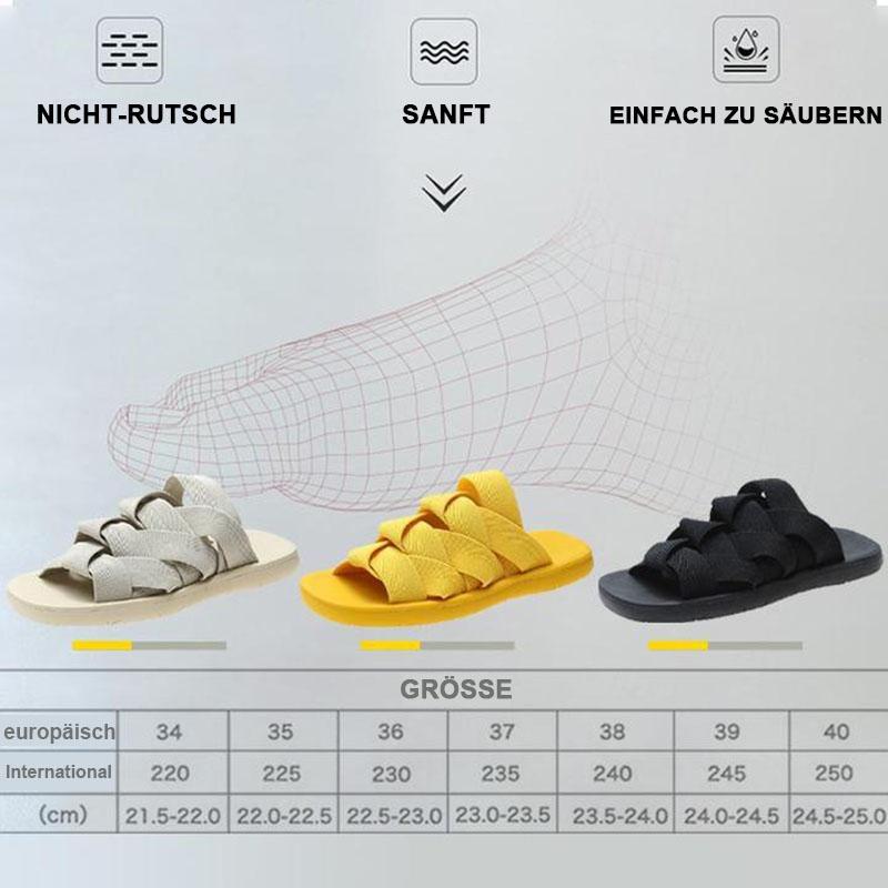 Elastische geflochtene Hausschuhe
