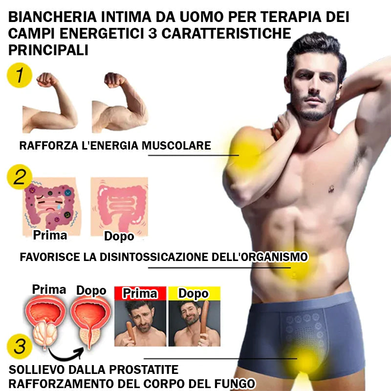 Biancheria intima da uomo per la terapia dei campi energetici