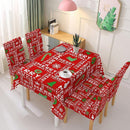 WEIHNACHTSDEKORATION STUHLBEZUG UND TISCHDECKE