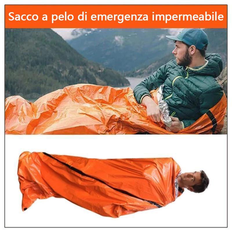 Sacco a pelo di emergenza impermeabile