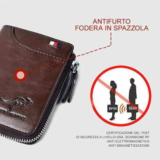 Portafoglio con blocco RFID da uomo