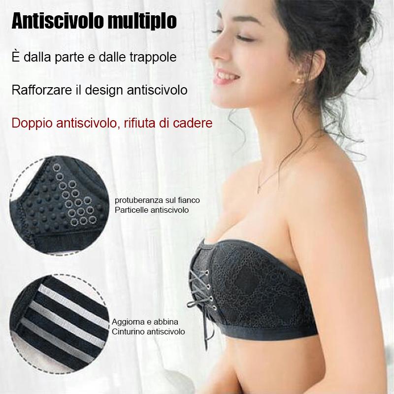 Reggiseno senza spalline con pizzo