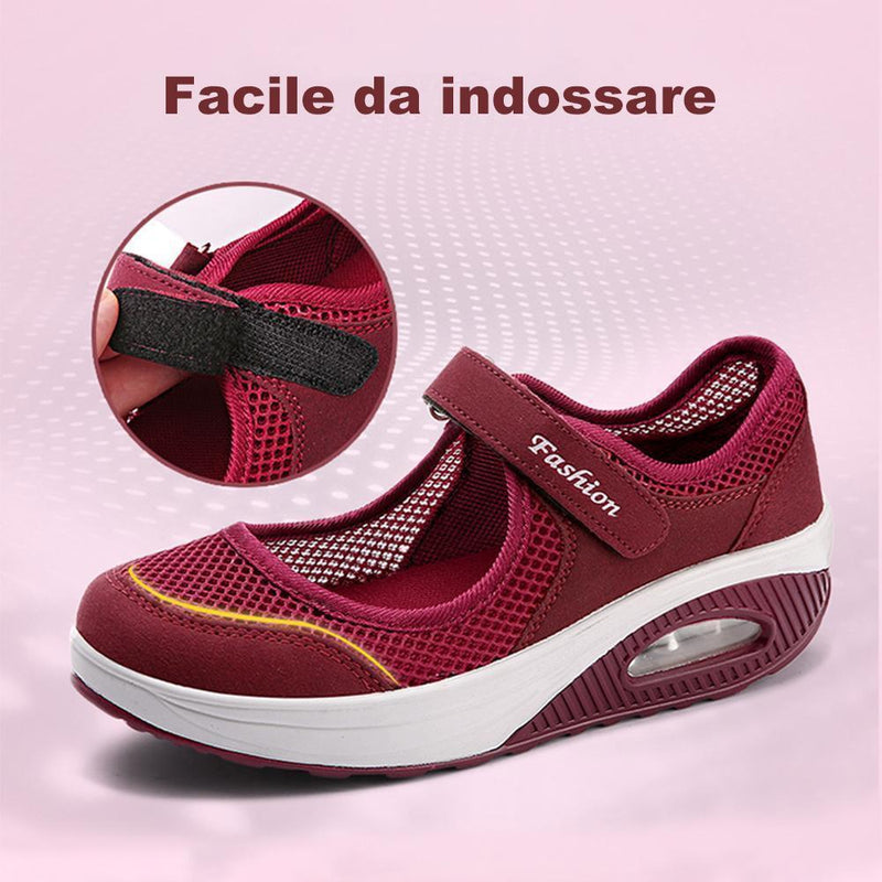 Scarpe da passeggio intime tessute volanti