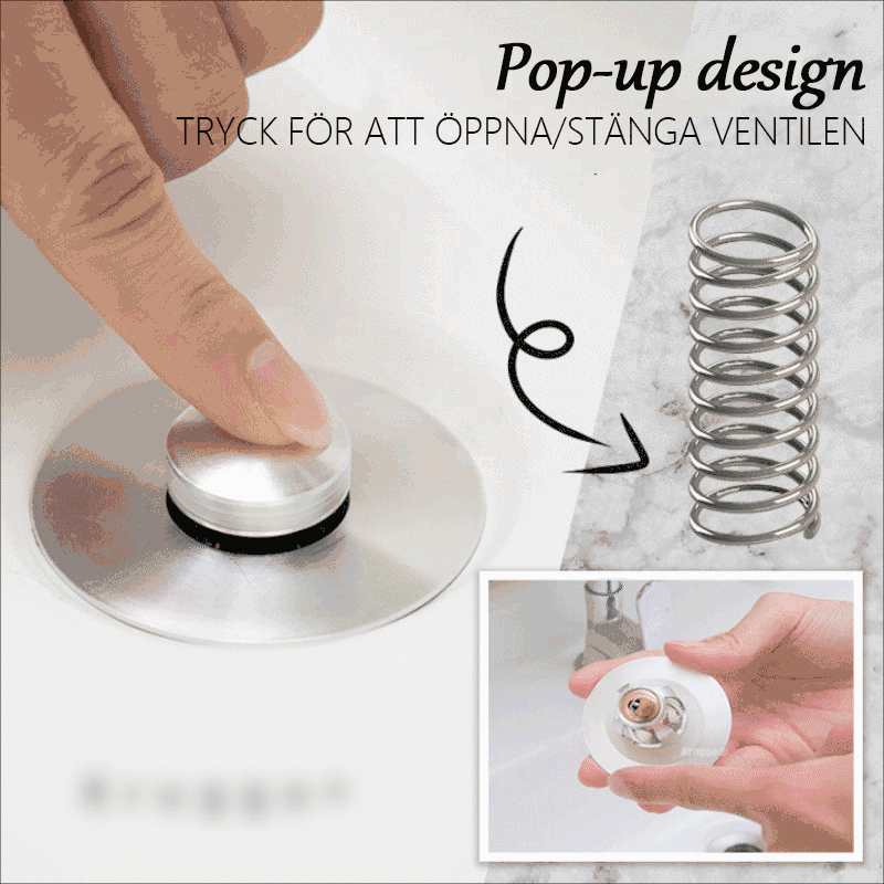 Pop-up filter för diskbänk avlopp