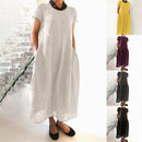 Lockeres einfarbiges Kleid