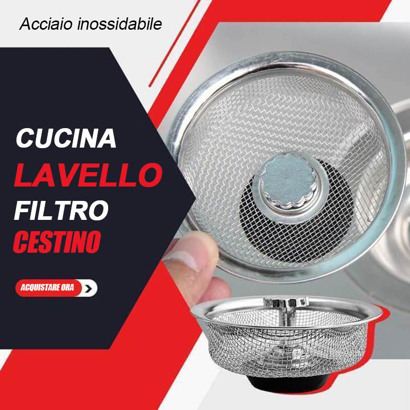 Filtro di ricambio per lavello in acciaio inox