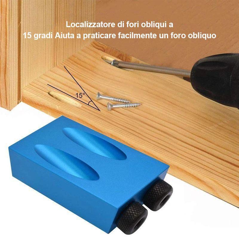 Posizionatore perforatore utensile per la lavorazione del legno