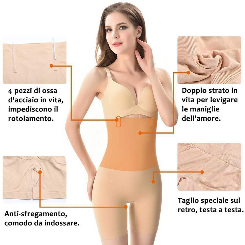 Pantaloncini shaper a vita alta per tutto il giorno