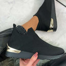 Elegante elastische flache Slip-On-Schuhe