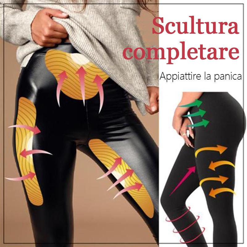 LEGGINGS IN ECOPELLE ELASTICIZZATA