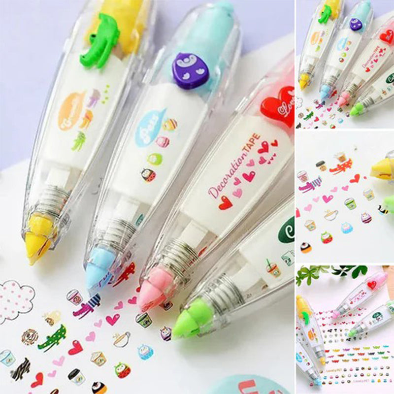 Gör-det-själv söta djurtryckstyp dekorativ penna