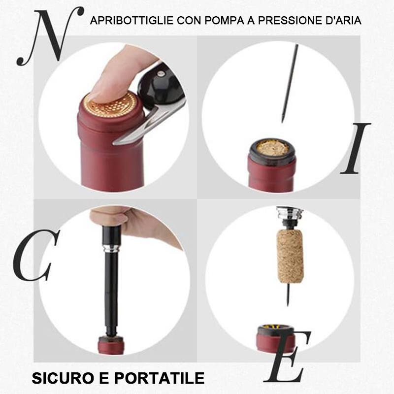 Apribottiglie con Pompa ad Aria Compressa