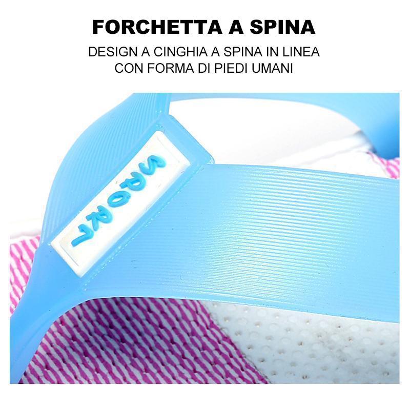 Pantofole infradito morbide arcobaleno da donna