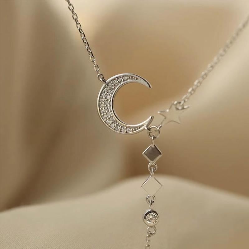 Collana con stella luna brillante