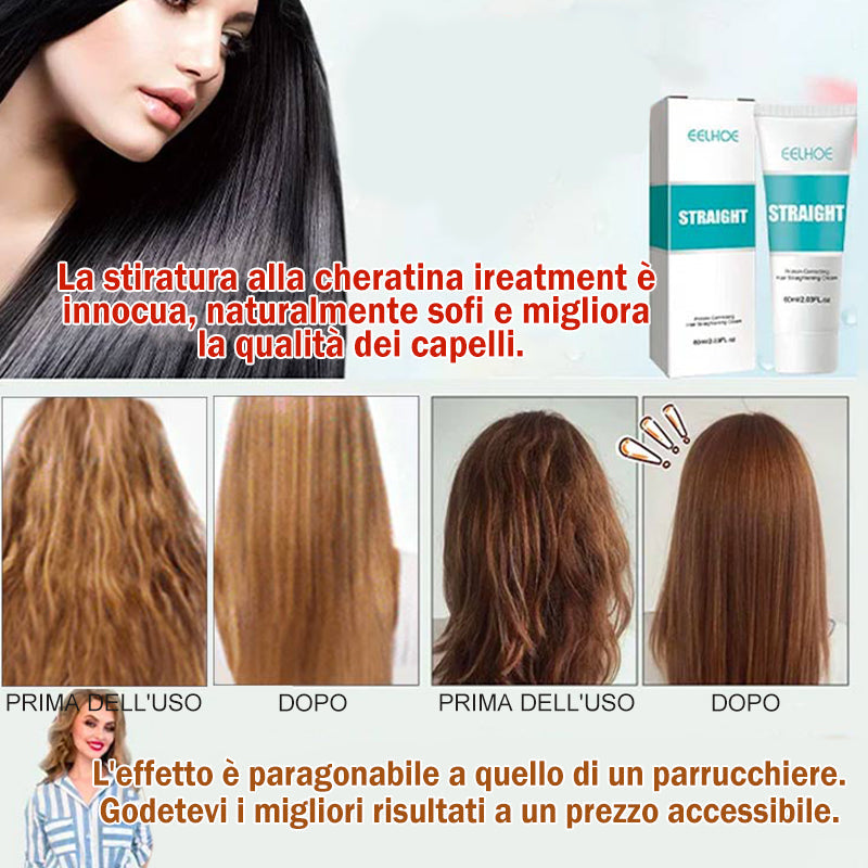 Crema correttrice di proteine per capelli lisci