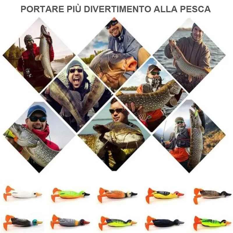 Esca da pesca topwater 3D Duck