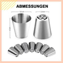 Spritztüllen Set aus Edelstahl