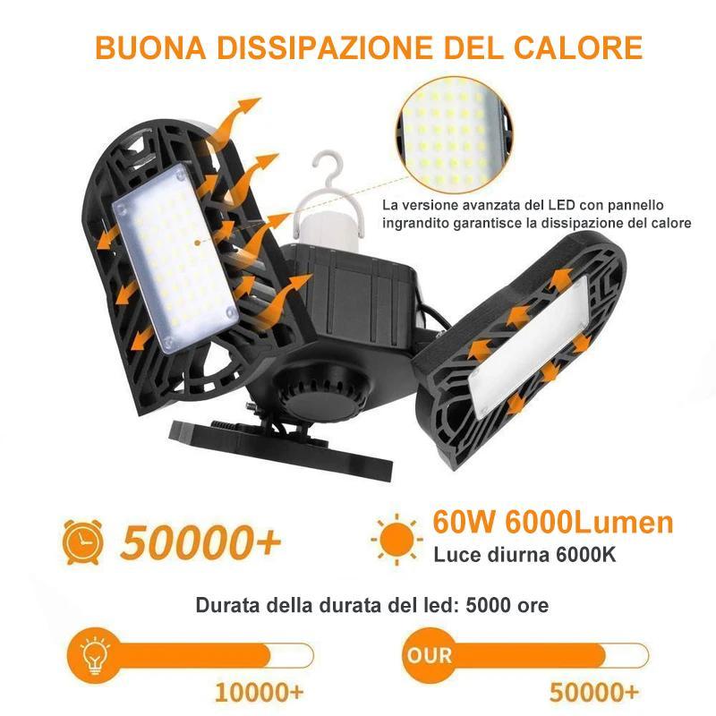 PLAFONIERA LED DEFORMABILE PER GARAGE