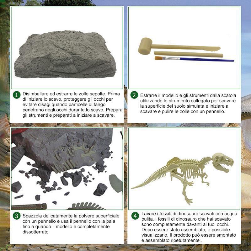 Giocattoli fossili di dinosauro per miniere archeologiche DIY