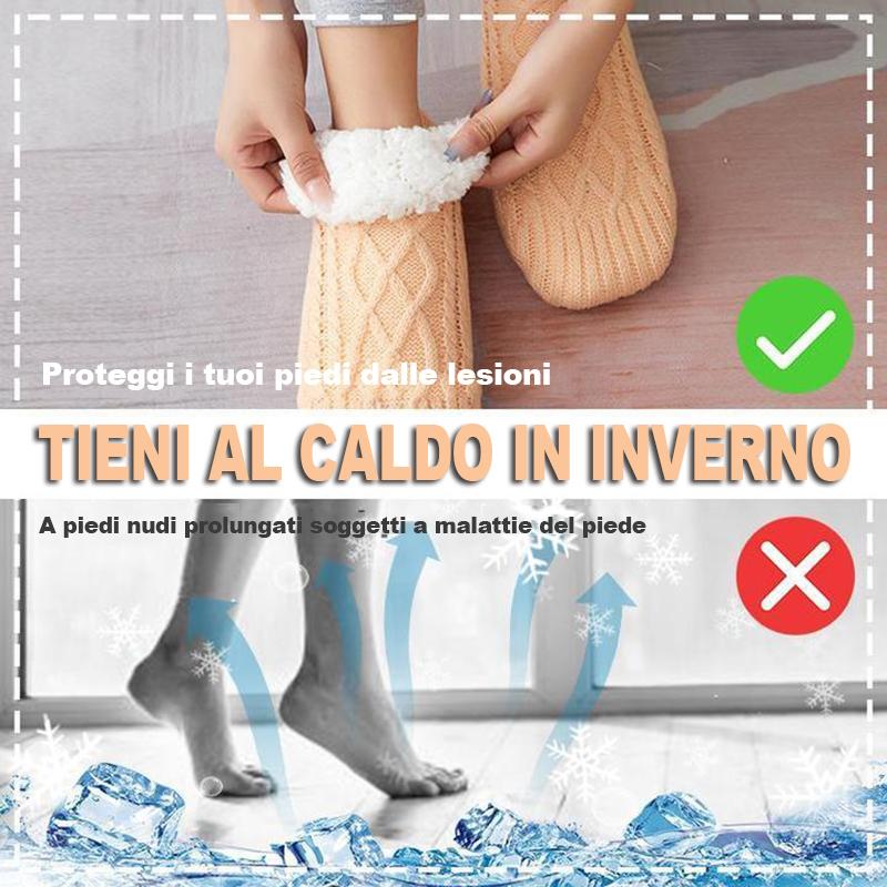 Calze e scarpe imbottite e spesse