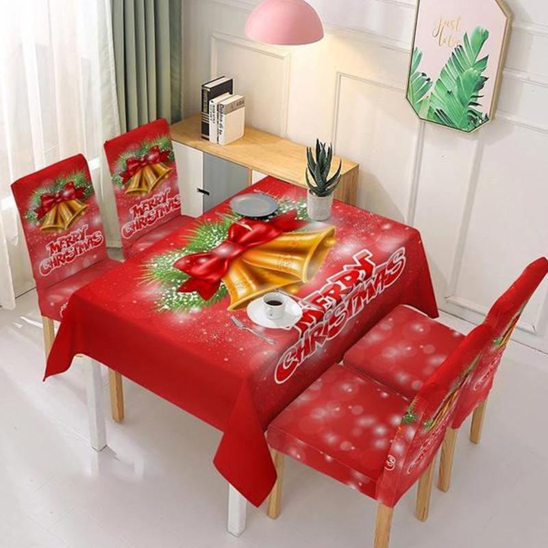 WEIHNACHTSDEKORATION STUHLBEZUG UND TISCHDECKE
