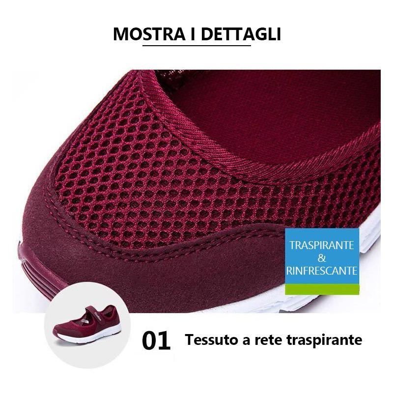 Scarpe da passeggio per donna leggere, traspiranti ed elastiche