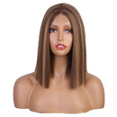 T Lace Front Haar Synthetisch Gerade Perücken