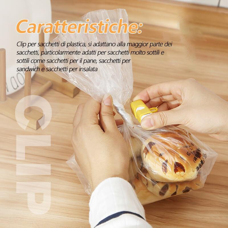 Clip per snack per sacchetti di alimenti freschi