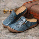 Flache Vintage-Schuhe mit runder Zehe