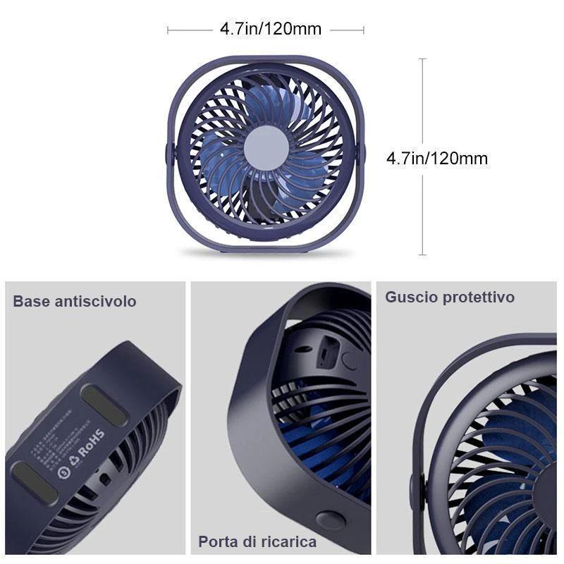 Ventilatore di raffreddamento da tavolo portatile