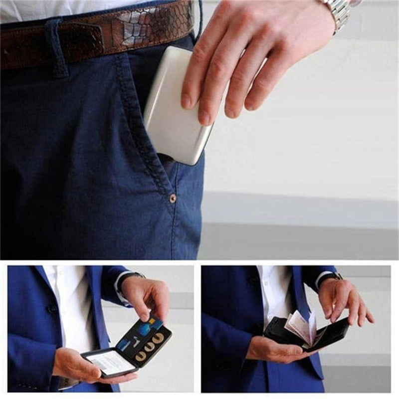 Säker RFID-insättnings- och uttags plånbok