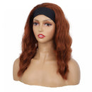 Langes lockiges Haar mit Aqua-Haarband Kopfbedeckung