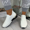 Elegante elastische flache Slip-On-Schuhe