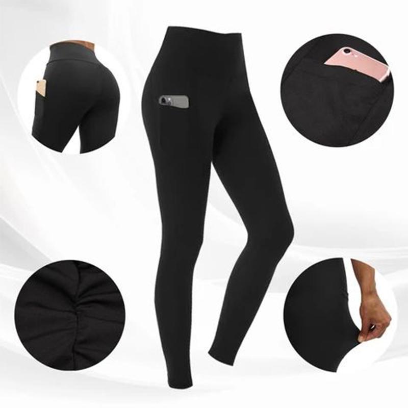 Allinea i leggings dimagranti a vita alta con tasche