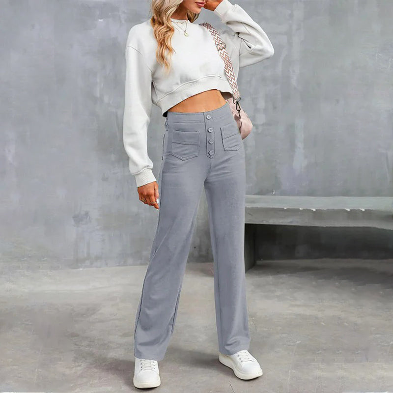Hochelastische Hose mit mehreren Taschen