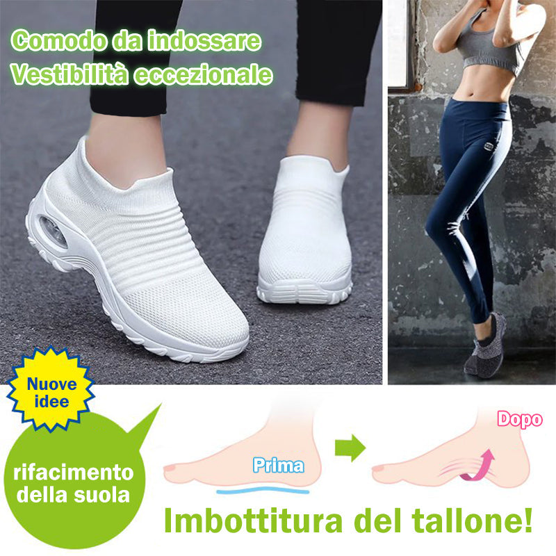 Scarpe traspiranti e ammortizzate