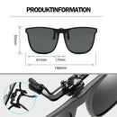 Polarisierte Clip-On-Clip-Top-Sonnenbrille aus Metall für Korrektionsbrillen