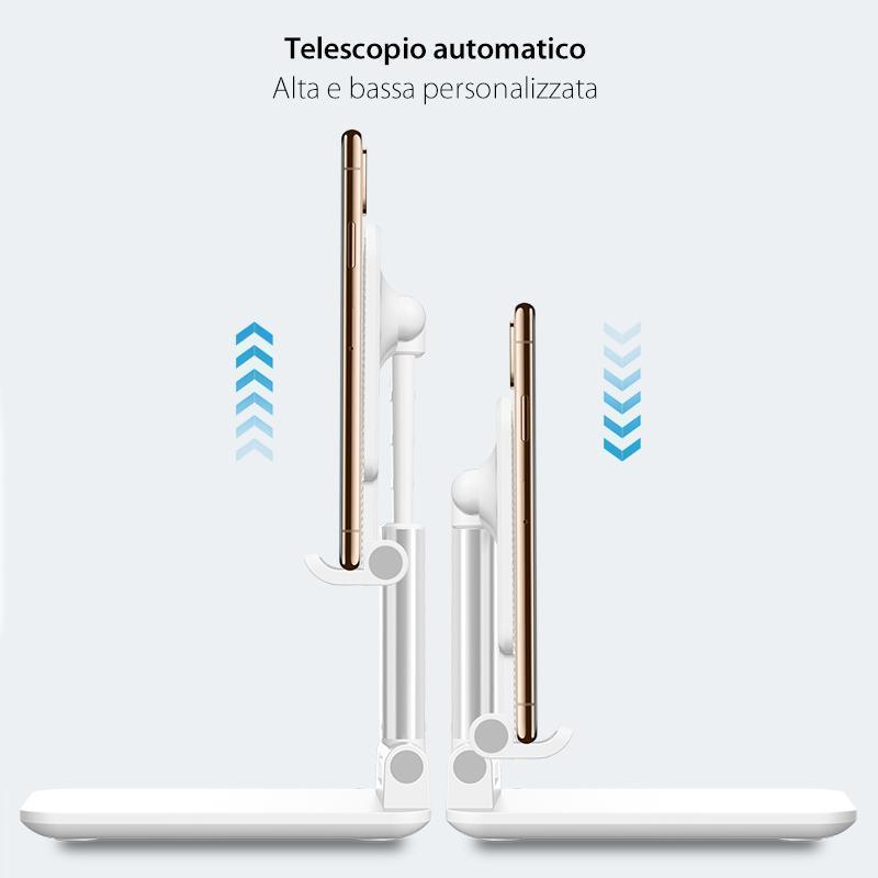 SUPPORTO PIEGHEVOLE DA TAVOLO PER TELEFONO E TABLET