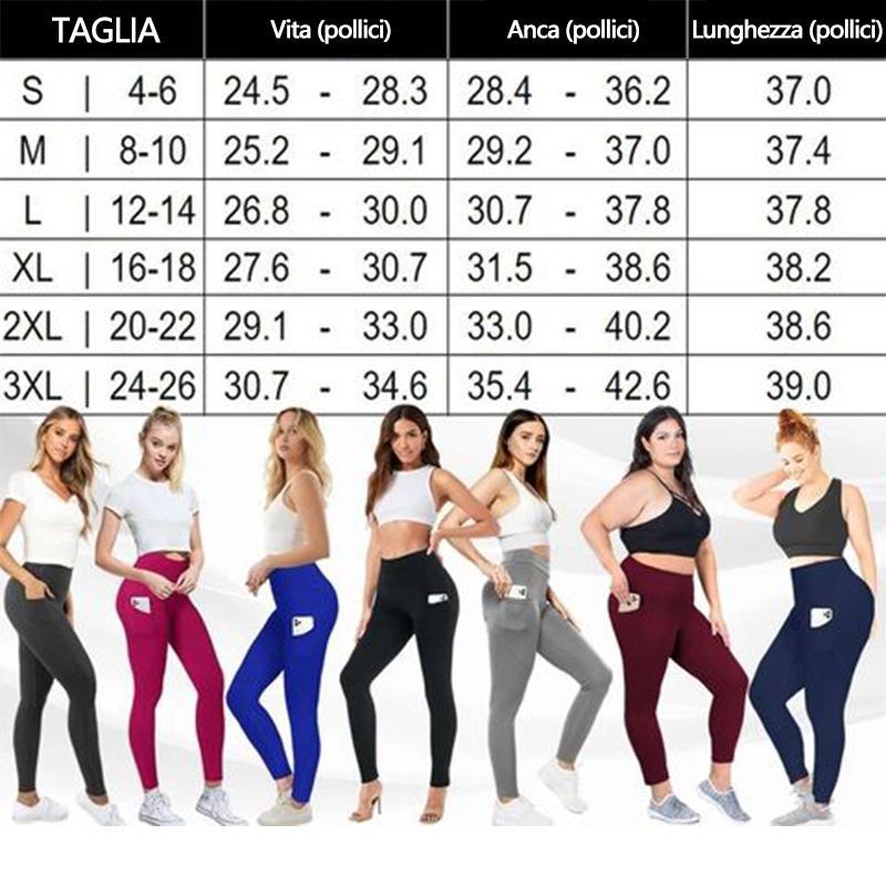 Allinea i leggings dimagranti a vita alta con tasche