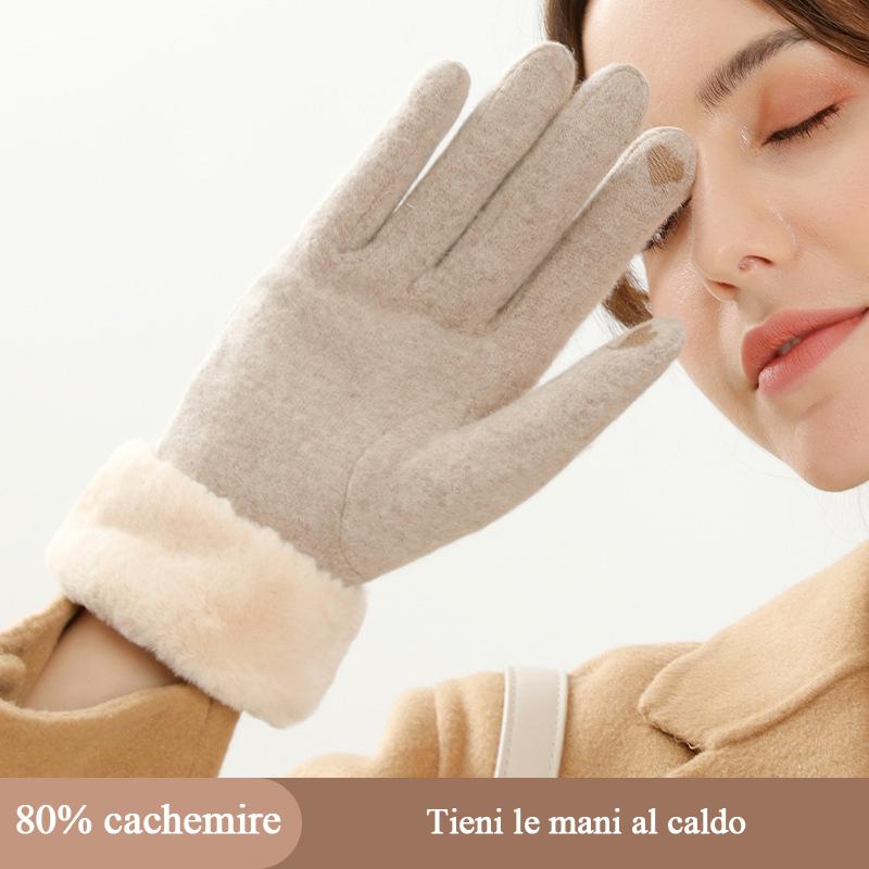 GUANTI INVERNALI DA DONNA IN CASHMERE