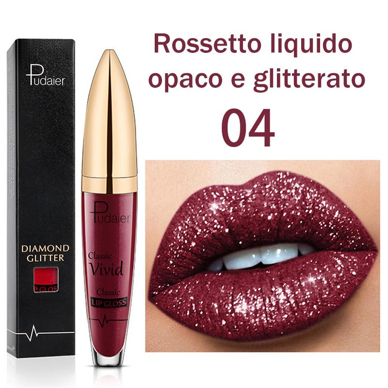 Rossetto brillante a lunga durata con diamante 18 colori