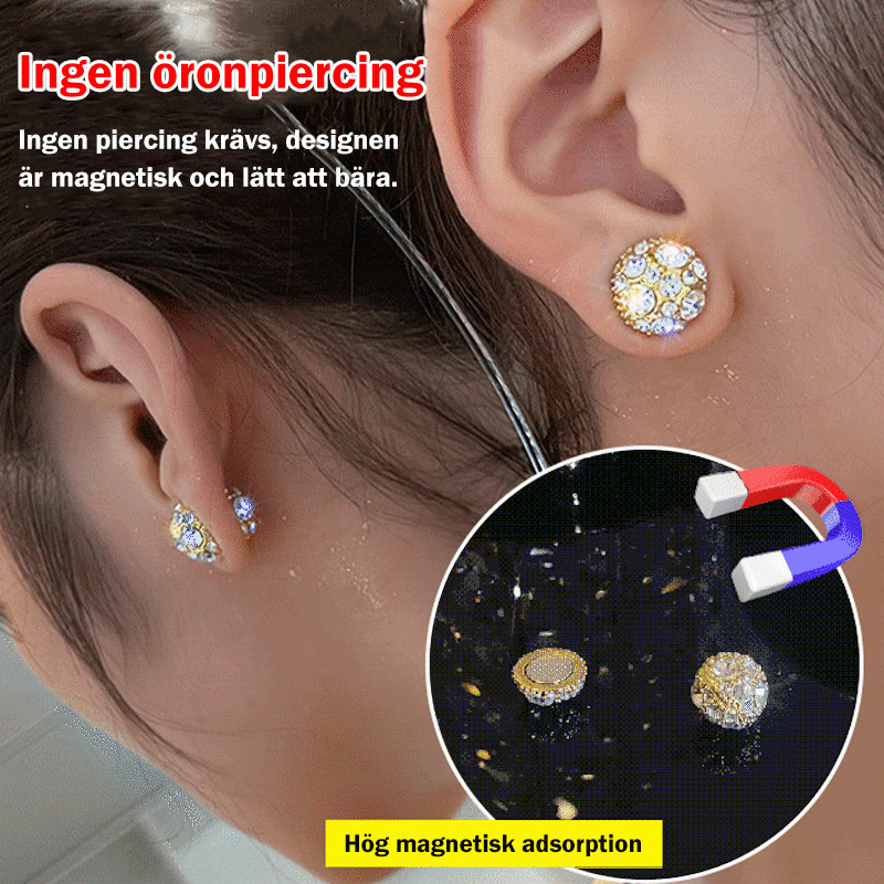 Super glänsande magnetiska örhängen