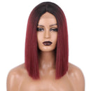 T Lace Front Haar Synthetisch Gerade Perücken