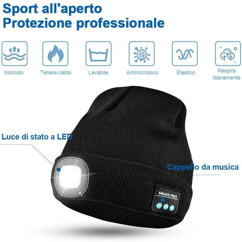 Cappello unisex in velluto leggero con Bluetooth