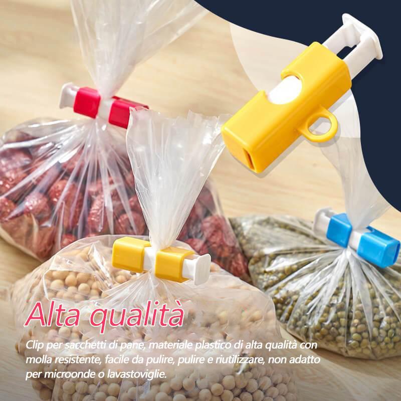 Clip per snack per sacchetti di alimenti freschi