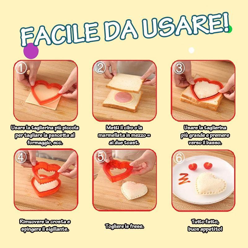 Taglierina e sigillatrice per panini fai da te per bambini