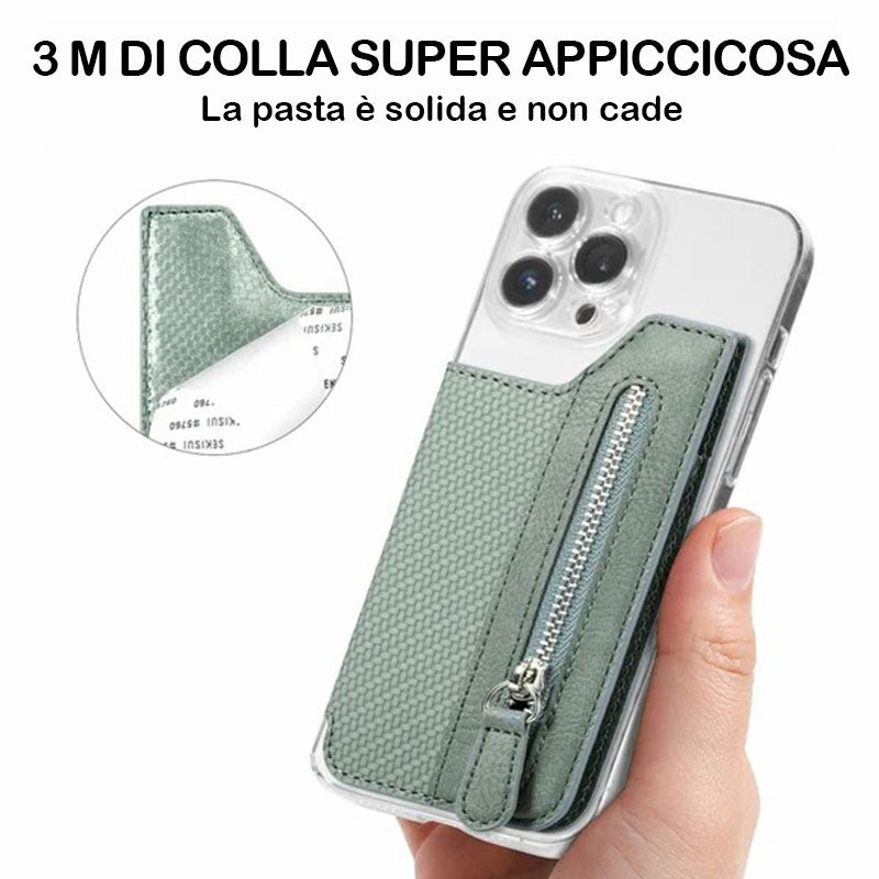 Porta carte magnetico multifunzionale per cellulare